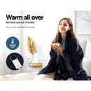 Giselle Bedding Heated Electric Throw Rug Fleece Sunggle Blanket Washable Charcoal-4