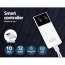 Giselle Bedding Heated Electric Throw Rug Fleece Sunggle Blanket Washable Charcoal-5