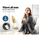 Giselle Bedding Heated Electric Throw Rug Fleece Sunggle Blanket Washable Silver-4