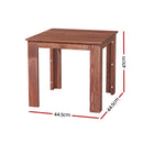 Gardeon Coffee Side Table Wooden Desk Outdoor Furniture Camping Garden Brown-2