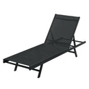 Gardeon Sun Lounge Outdoor Lounger Steel Beach Chair Patio Furniture Black-1