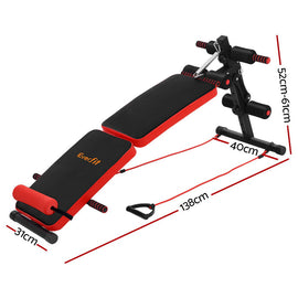 Everfit Weight Bench Sit Up Bench Press Foldable Home Gym Equipment - 0
