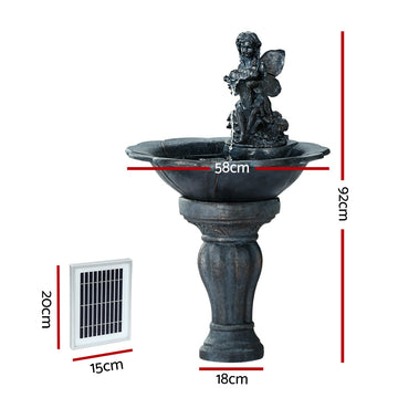 Gardeon Solar Water Feature with LED Lights Angel 94cm - 0