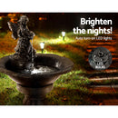 Gardeon Solar Water Feature with LED Lights Angel 94cm-5