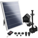 Gardeon Solar Pond Pump with Battery Kit LED Lights 8.8 FT-1