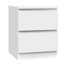Artiss Bedside Table 2 Drawers - PEPE White-1