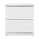Artiss Bedside Table 2 Drawers - PEPE White-3