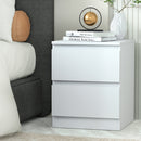 Artiss Bedside Table 2 Drawers - PEPE White-8