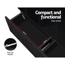 Artiss Coffee Table 4 Drawers Black Trevi-5