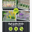 Green Fingers Garden Bed 80x49x74cm Greenhouse Planter Box Raised Galvanised Herb-5