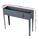 Green Fingers Garden Bed Elevated 100X80X30cm Planter Box Container Galvanised-2