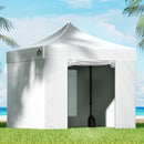 Instahut Gazebo Pop Up Marquee 3x3 Folding Tent Wedding Gazebos 500D White-8
