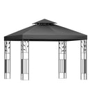 Instahut Gazebo 3x3m Marquee Outdoor Wedding Party Event Tent Home Iron Art Shade Grey-1