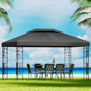 Instahut Gazebo 4x3m Marquee Outdoor Wedding Party Event Tent Home Iron Art Shade Grey-7