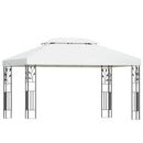 Instahut Gazebo 4x3m Marquee Outdoor Wedding Party Event Tent Home Iron Art Shade White-1