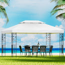 Instahut Gazebo 4x3m Marquee Outdoor Wedding Party Event Tent Home Iron Art Shade White-7