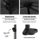 Instahut Gazebo Pop Up Marquee 3x3m Folding Tent Wedding Outdoor Camping Canopy Gazebos Shade Black-5