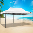 Instahut Gazebo Pop Up Marquee 3x6 Folding Tent Wedding 500D Oxford Fabric White-7