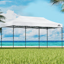Instahut Gazebo Pop Up Marquee 3x6 Folding Tent Wedding 500D Oxford Fabric White-8