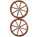 Gardeon Garden Decor Outdoor Ornament 2X Wooden Wagon Wheel-1