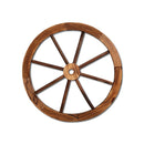 Gardeon Garden Decor Outdoor Ornament Wooden Wagon Wheel-1