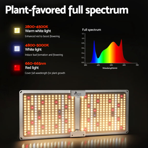 Green Fingers Max 2200W Grow Light LED Full Spectrum Indoor Plant All Stage Growth