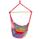 Gardeon Hammock Chair Outdoor Camping Hanging Hammocks Cushion Pillow Rainbow-1