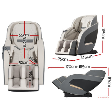 Livemor Electric Massage Chair Zero Gravity Recliner Shiatsu Kneading Massager - 0