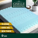 Giselle Bedding Memory Foam Mattress Topper 11-Zone 8cm Double-2