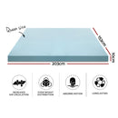 Giselle Bedding Memory Foam Mattress Topper Cool Gel 10cm Queen-2