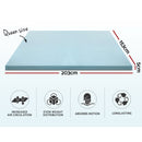 Giselle Bedding Memory Foam Mattress Topper Cool Gel 5cm Queen-2