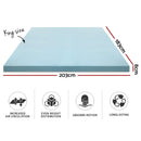 Giselle Bedding Memory Foam Mattress Topper Cool Gel 8cm King-2