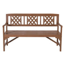 Gardeon Outdoor Garden Bench Wooden Chair 3 Seat Patio Furniture Lounge Natural-3