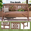 Gardeon Outdoor Garden Bench Wooden Chair 3 Seat Patio Furniture Lounge Natural-4