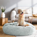 i.Pet Pet Bed Dog Cat 90cm Large Calming Soft Plush Light Grey-7