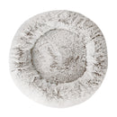 i.Pet Pet Bed Dog Cat 90cm Large Calming Soft Plush White Brown-3