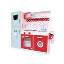 Keezi Kids Kitchen Play Set Wooden Pretend Toys Cooking Children Fridge Oven Red-1