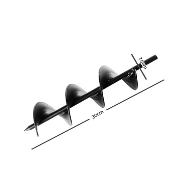 GIANTZ Power Garden Auger Small Earth Planter 75 X 300MM Black - 0