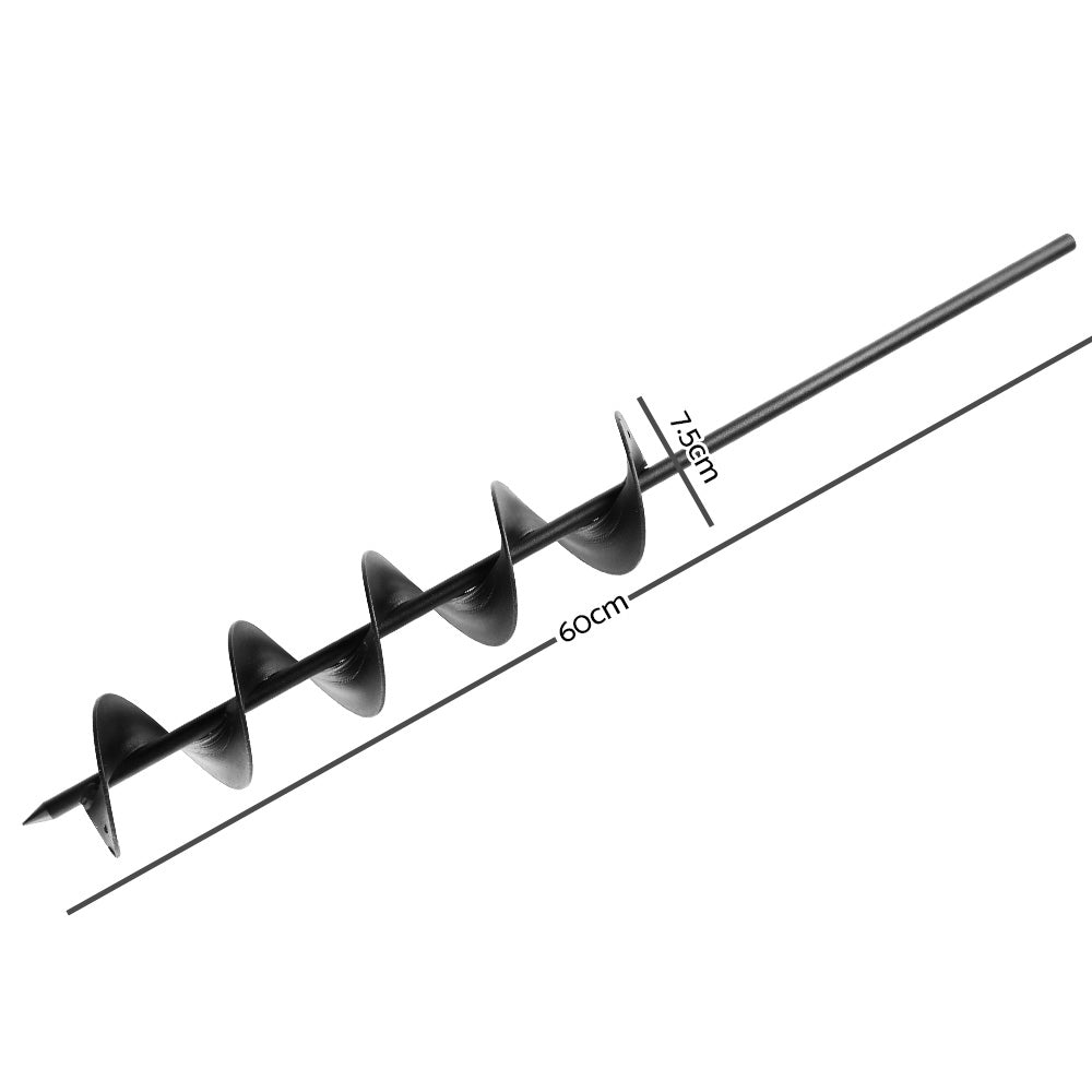 GIANTZ Power Garden Auger Small Earth Planter 75 X 600MM Black - 0