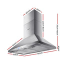 Devanti 1200mm Range Hood 120cm BBQ Commercial Rangehood-2