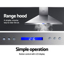 Devanti 1500mm Range Hood 150cm BBQ Commercial Rangehood-3
