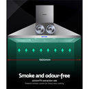 Devanti 1500mm Range Hood 150cm BBQ Commercial Rangehood-4