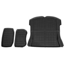 3PCS Car Rear Front Cargo Trunk Toolbox Luggage Rubber Mats for Tesla Model 3 2021-2022-3