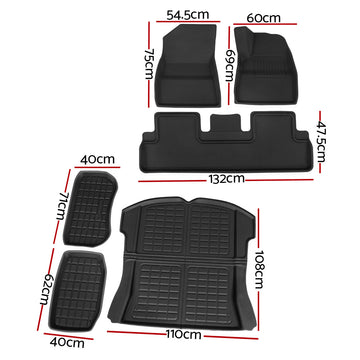 Weisshorn Car Rubber Floor Mats for Tesla Model 3 Trunk Toolbox Cargo Mat Carpet - 0