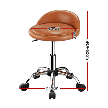 Artiss Salon Stool Swivel Chair Backrest Chairs - 0