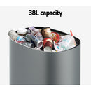 Devanti 38L Motion Sensor Bin Rubbish Automatic Grey-5