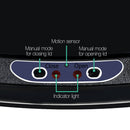 Devanti 58L Motion Sensor Bin Rubbish Automatic Black-7