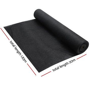 Instahut 50% Shade Cloth 1.83x20m Shade Cloth Sail Heavy Duty Shadecloth Garden Mesh Roll BK - 0