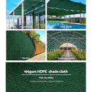 Instahut 90% Shade Cloth 3.66x20m Shadecloth Sail Heavy Duty Green-4