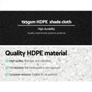 Instahut 90% Shade Cloth 3.66x30m Shadecloth Sail Heavy Duty Black-5